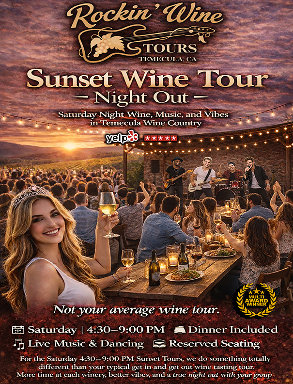 Temecula Sunset Night Out Wine Tours