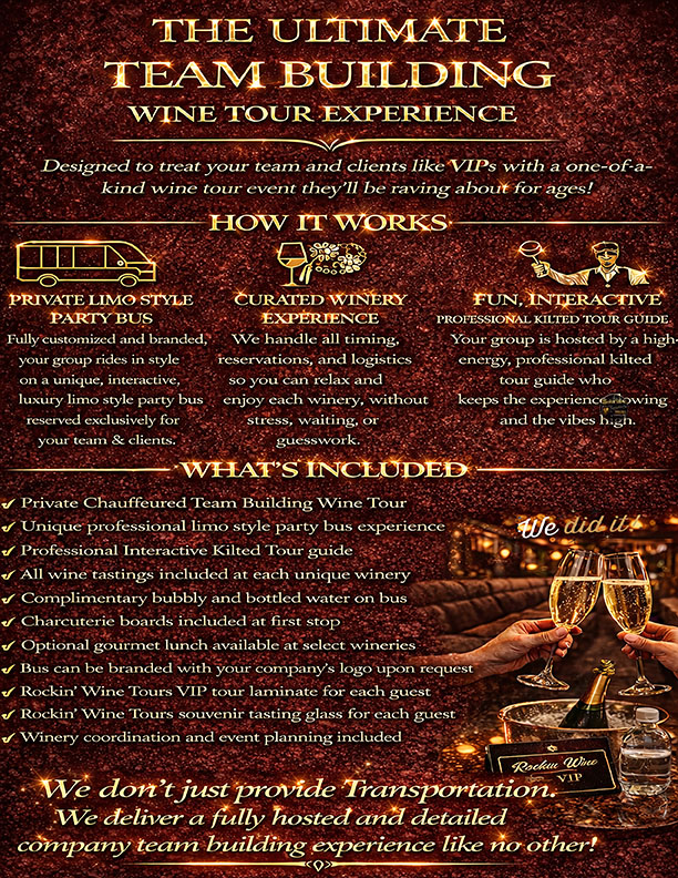 Temecula Team Building Wine Tours Details